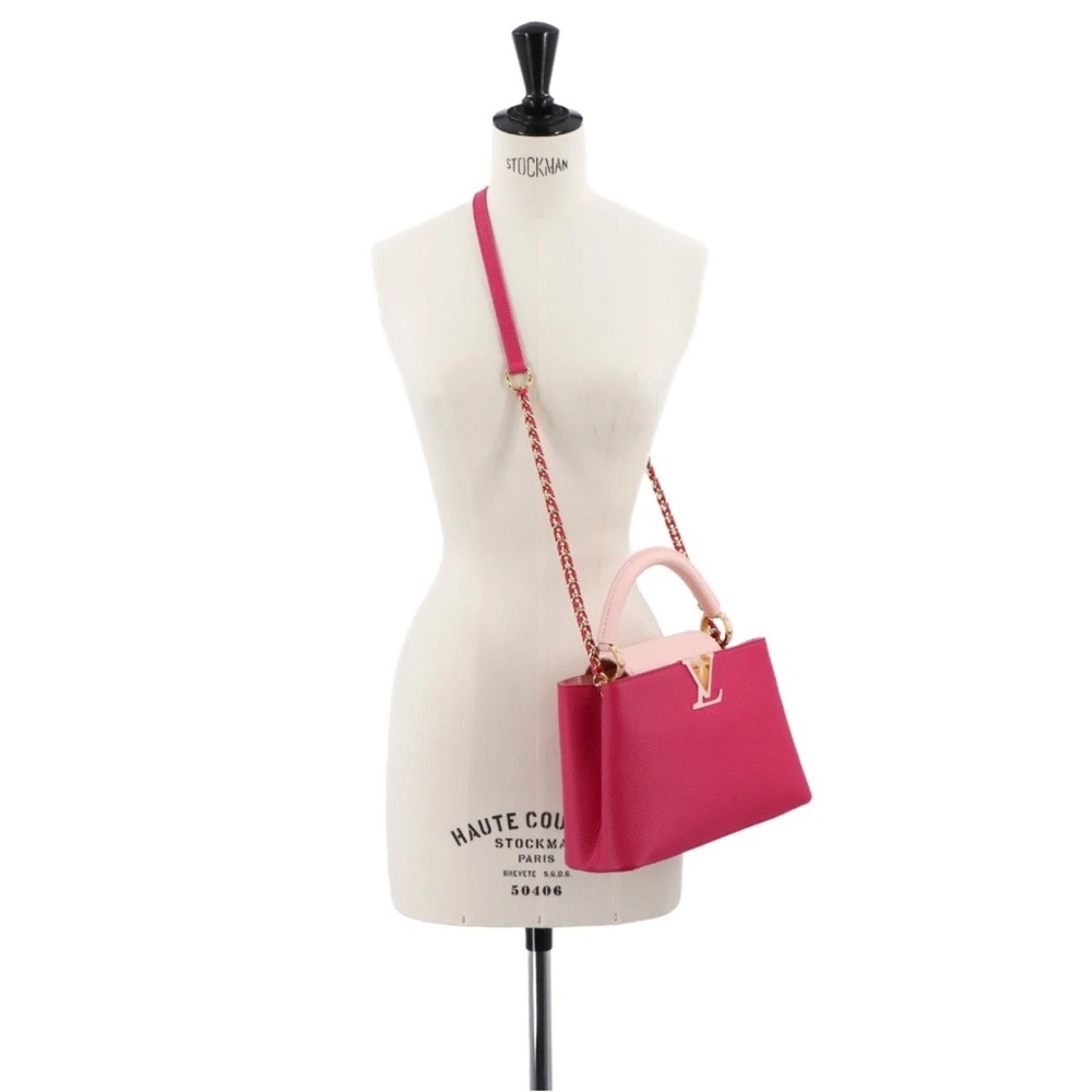 LOUIS VUITTON Capucines BB 2way Hand Shoulder Bag Taurillon Pink 90302134 - Picture 8 of 11
